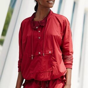 Free the people FP Movement Flounce Burgundy Jacket Quarter Button Pocket Small